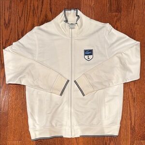 Lacoste Men's Off-White Zip-Up Sweater